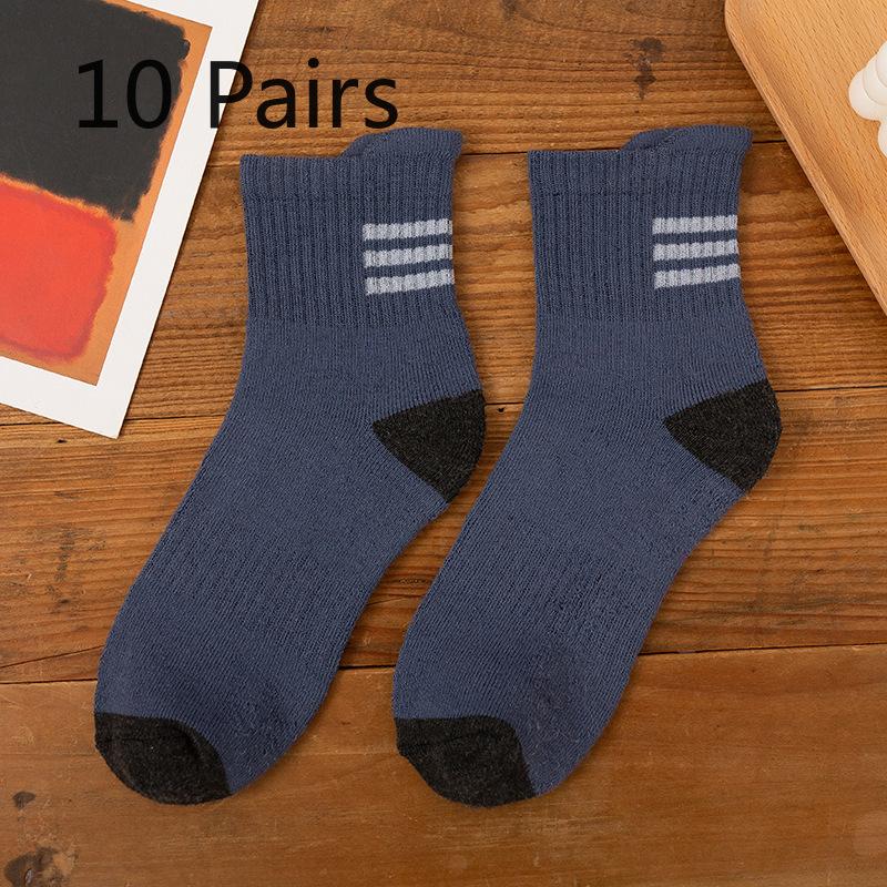 

10 пар мужских зимних толстых теплых шерстяных носков-трубок с кольцом для подъема уха, цветных, нескользящих, впитывающих пот, дышащих 10 Pairs серый