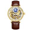 Kinyued Factory Luxury Brand J055 Men Mechanical Watches Big Dial Genuine Leather Wristwatch for Men