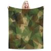 Green And Brown Camo  Super Soft Blankets  Kids Adult Plush Throw Blanket Fashion Bedroom Flannel Bedspread Sofa Bed Cover