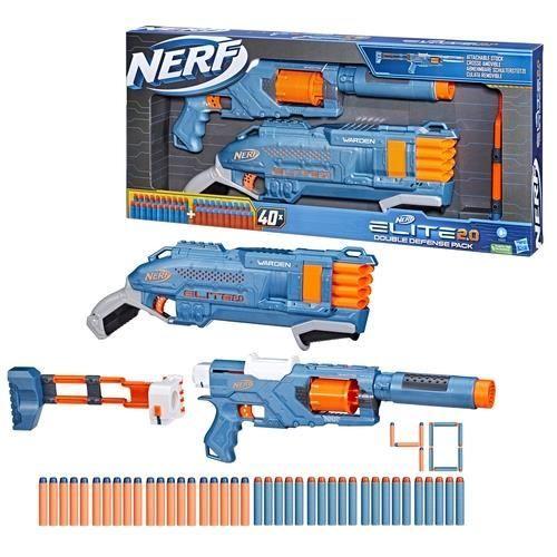 Blaster - HASBRO - NERF ELITE 2.0 PACK DOUBLE DEFENSE - 2 blastery - 40 šipek - Unisex