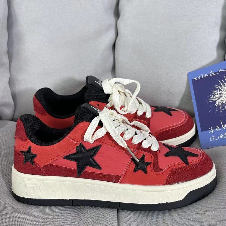 

Popular original star little white shoes niche ins super fire casual board shoes versatile high value flat bottom sports shoes women 40