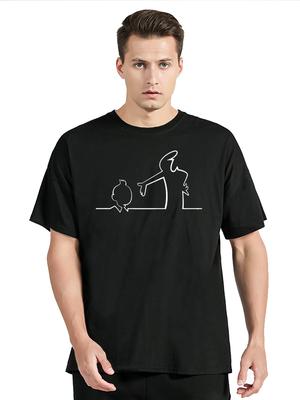 La Linea The Line Osvaldo Cavandoli TV Men Women T-shirt Fashion Harajuku Cotton Tshirt Clothing Oversized Tops Tees
