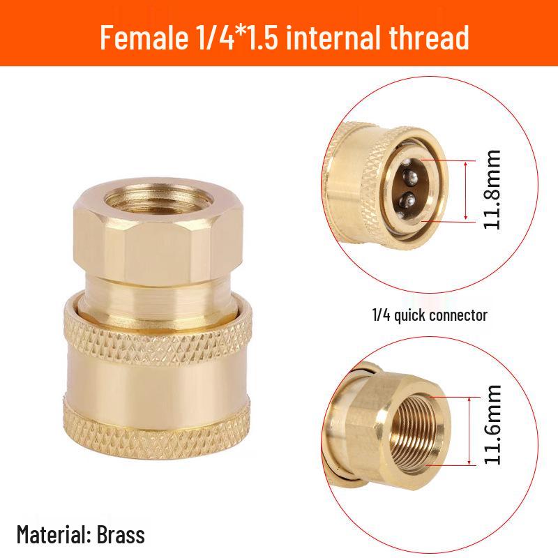 2-Point Brass Quick Connect High-Pressure Water Gun Hose for Car Washing and Cleaning 380.