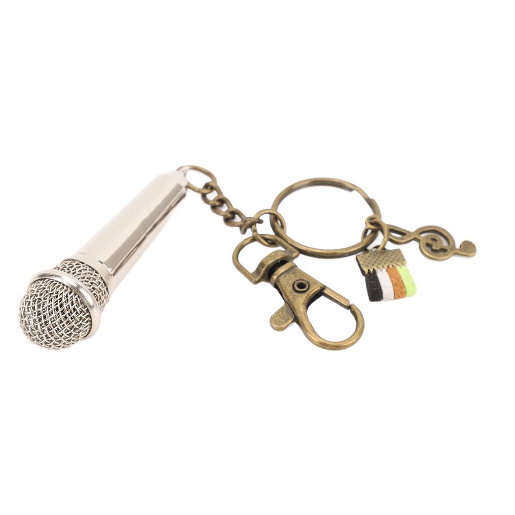 Miniature Mic Model Lifelike Decoration Exquisite Musical Instrument Ornament for Desk Display Shelf