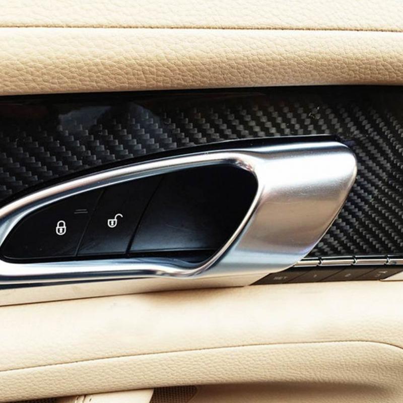 Autoaufkleber 3D Kohlefaser Karosserie Kratzer Dekor Aufkleber Autotürschwellenschutz Wasserdichtes Klebeband Styling Modifikation