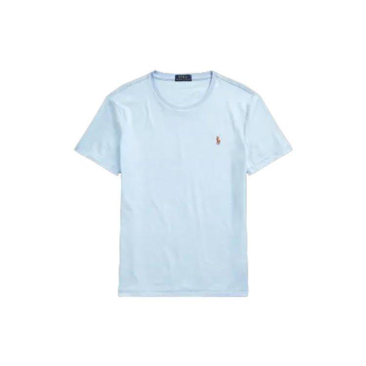 

Polo Ralph Lauren FW22 Solid Logo Round Neck Short Sleeve T-Shirt Men T-Shirts Light-Blue MNPOTSH1N821139-400 M