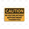 Vintage Warning Poster Metal Tin Sign Caution No Visitors Without Appointment Chic Gift Metal Signs for Man Cave Home Decor
