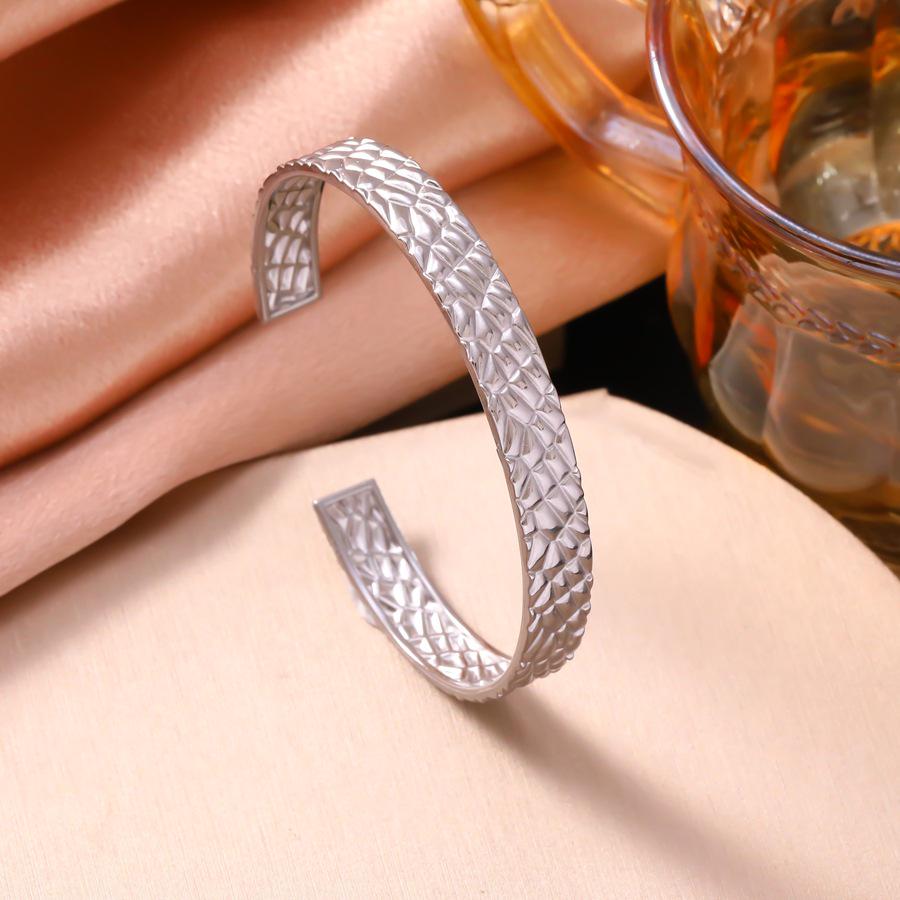 Bohemian Stainless Steel Layered Bracelet Set with Rhinestones - Retro & Mixed Style Women's Jewelry
