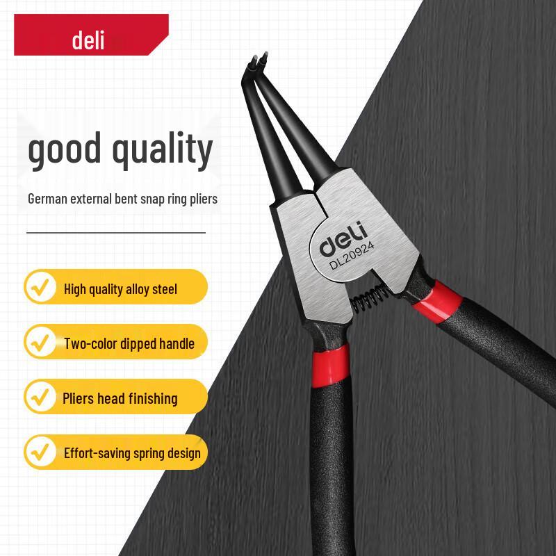 Deli 9-inch Circlip Pliers