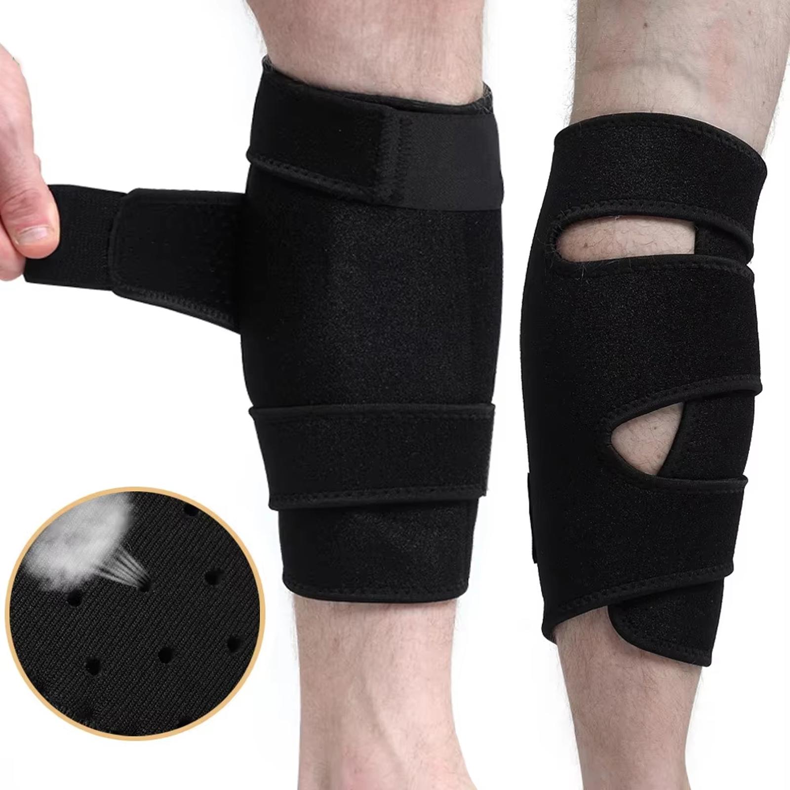 

1Pcs Calf/Shin Brace Support For Pain Relief from Calf Injury,Shin Splints,Sprains,Recovery,Cycling- Adjustable Compression Wrap One Size чёрный