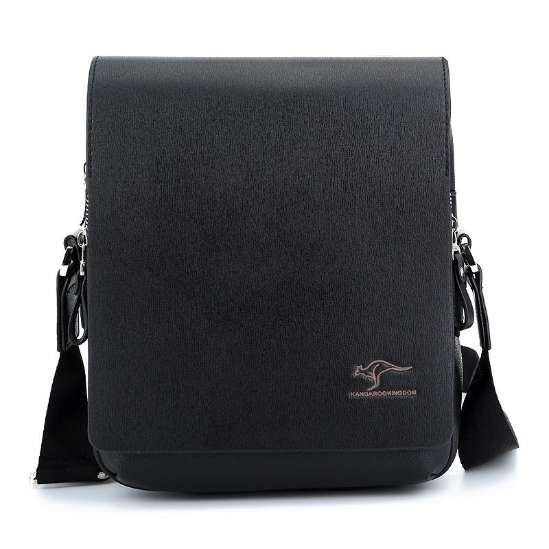 2018 Men's Fashion Kangaroo PU Leather Waterproof Crossbody Business Bag