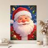Frameless Pearl Bead Art Kit Santa Claus DIY Shiny Canvas Painting Creative Gift for Craft Lovers Home Wall Decor