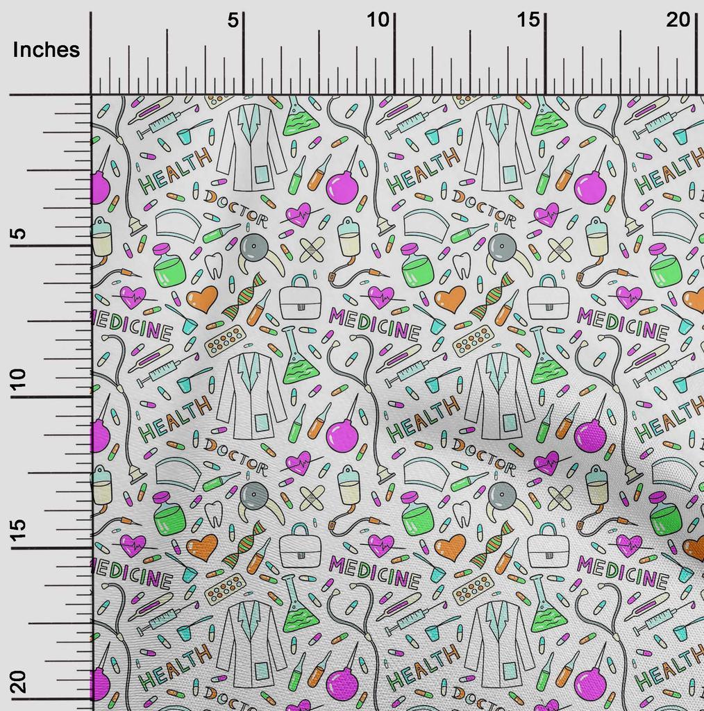 oneOone Cotton Flex Fuschia Pink Fabric Tool Sewing Material Print Fabric By The Yard 40 Inch