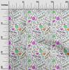 oneOone Cotton Flex Fuschia Pink Fabric Tool Sewing Material Print Fabric By The Yard 40 Inch
