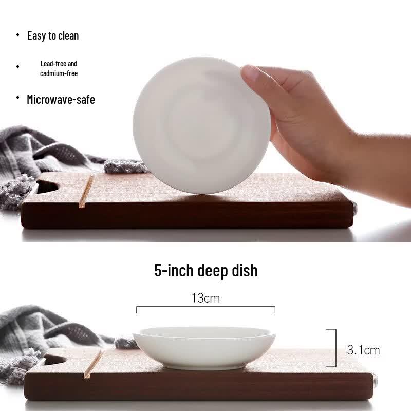 Huaiyi White Ceramic Dinnerware Collection