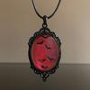 Vintage Gothic Raven Cross Witch Halloween Pendant Necklace Accessory