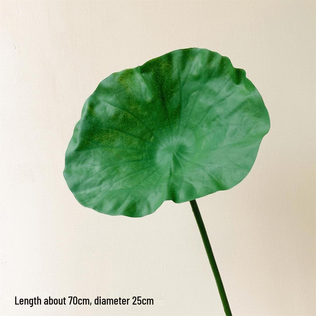 Realistic Lotus & Leaf with Stem Props - Artificial Water Lily Arrangement for Living Room Decoration