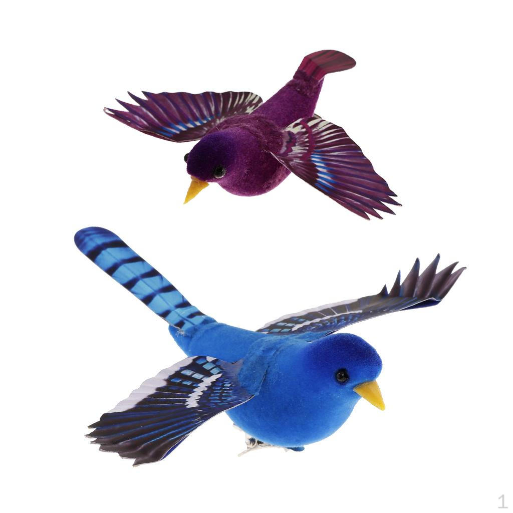 

2 шт. Искусственные птицы из пенопласта с перьями для украшения дома, свадебного оформления, рукоделия, сада