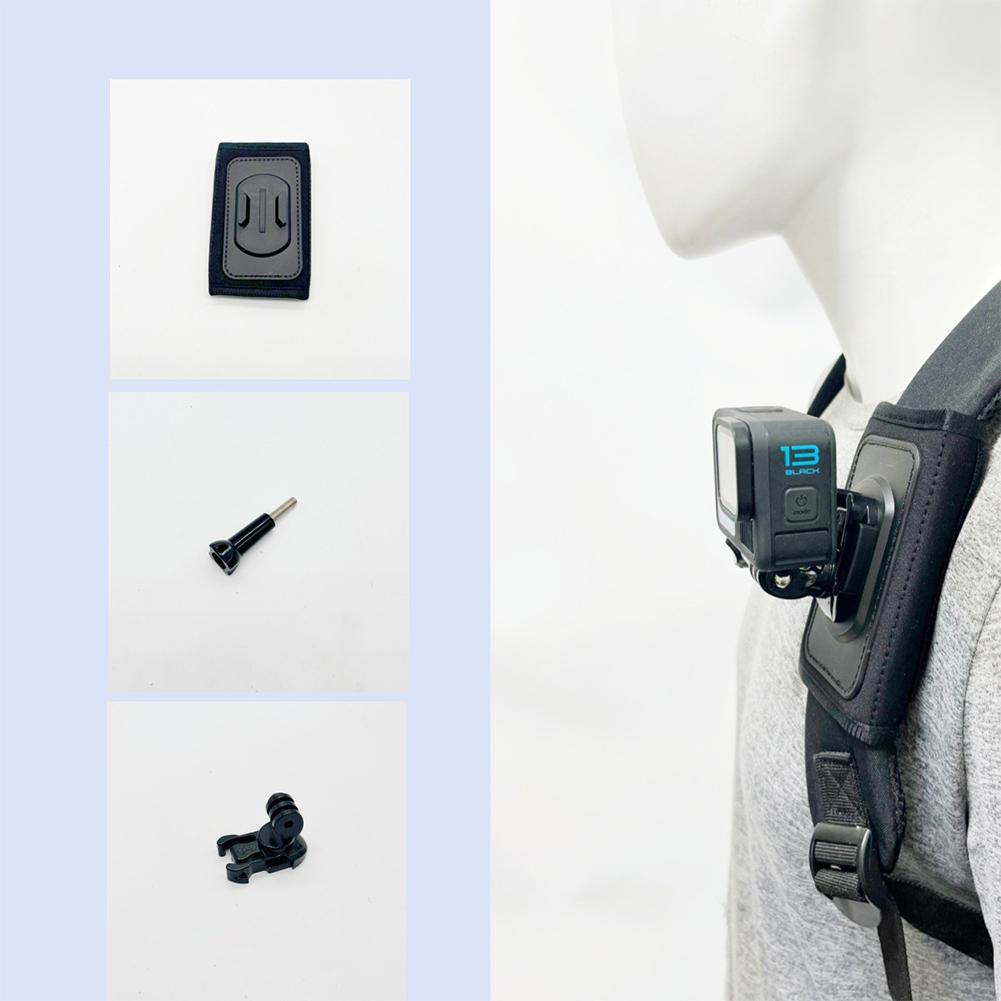 

Крепление-держатель на плечевой ремень сумки/рюкзака с вращением на 360 градусов для GoPro Hero 13 12 11 10 9 DJI Action 5 Pro 4 Insta360 X4 X3 A