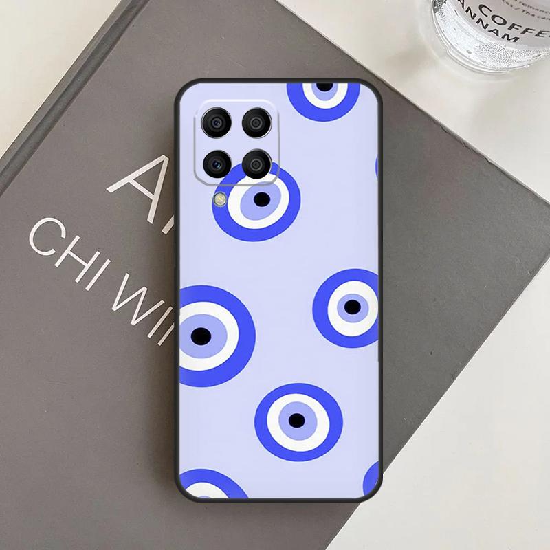 Lucky Eye Blue Evil Eye Print Case For Samsung Galaxy M20 M32 M52 M56 M06 M16 M36 M54 M34 M14 M35 M55 M15 M11 M31 M13 M53