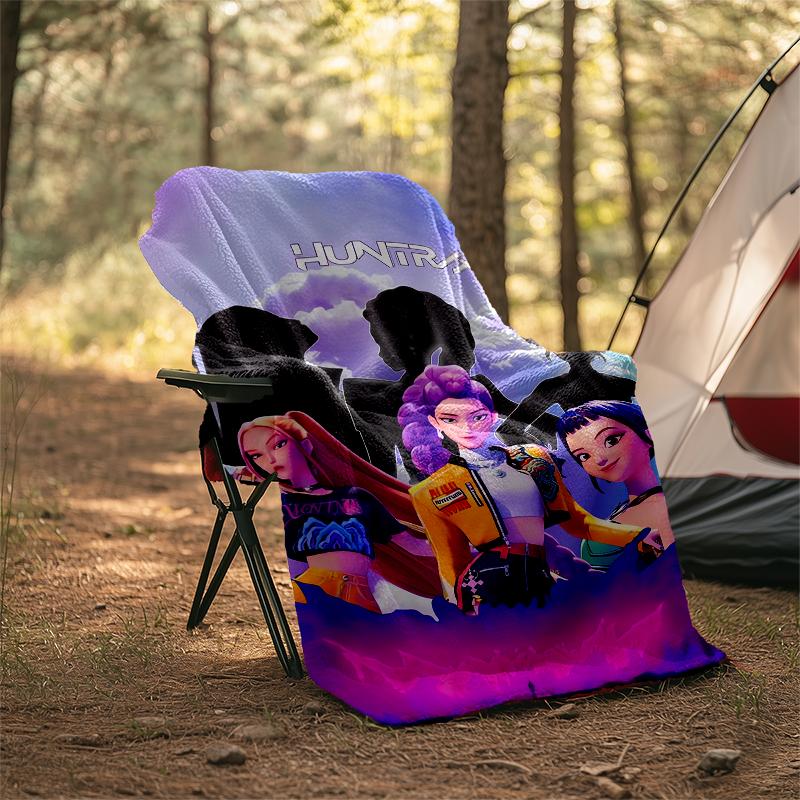 Coperta stampata a tema Cacciatori di Demoni KPop - Perfetta per divano, letto, viaggi e uso all'aperto | Lavabile in lavatrice, accogliente e resistente.