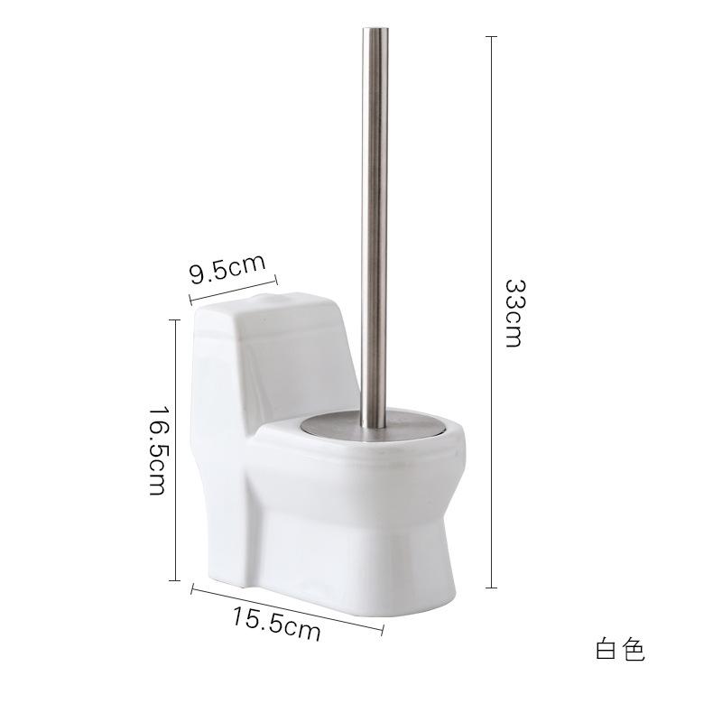 Modern Toilet Shape Cleaning Brush Modern Delicate Long Handle Cleaning Toilet Brush Abstract Toilet Brush Bathroom Accessories