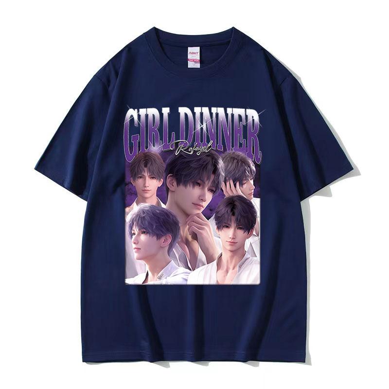 

Girl Dinner Love and Deepspace Graphic TShirt Women Fashion Oversized Cotton Tshirts Summer ONeck Short Sleeve Tee Shirt Top 4XL