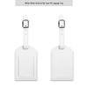 Customizable Soft PU Leather Luggage Tag with Logo and Travel Info Slot