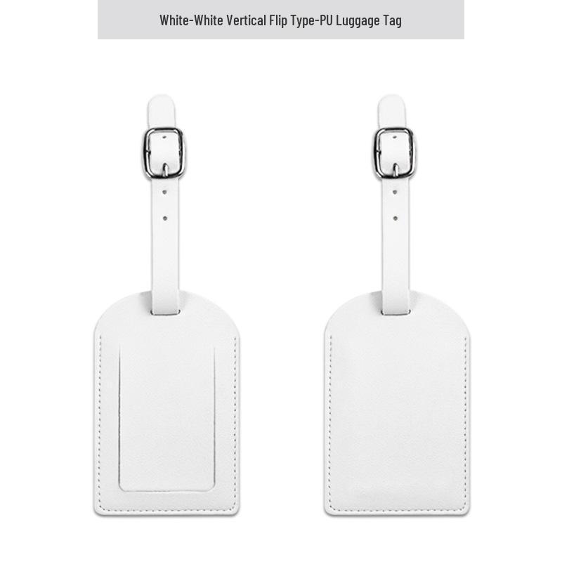 Customizable Soft PU Leather Luggage Tag with Logo and Travel Info Slot