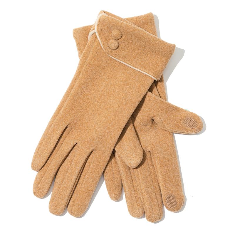 Women Touch Screen Gloves Fashion Mittens Autumn Winter Warm Thin Cashmere Solid Cycling Drive Suede Fabric Elegant Windproof