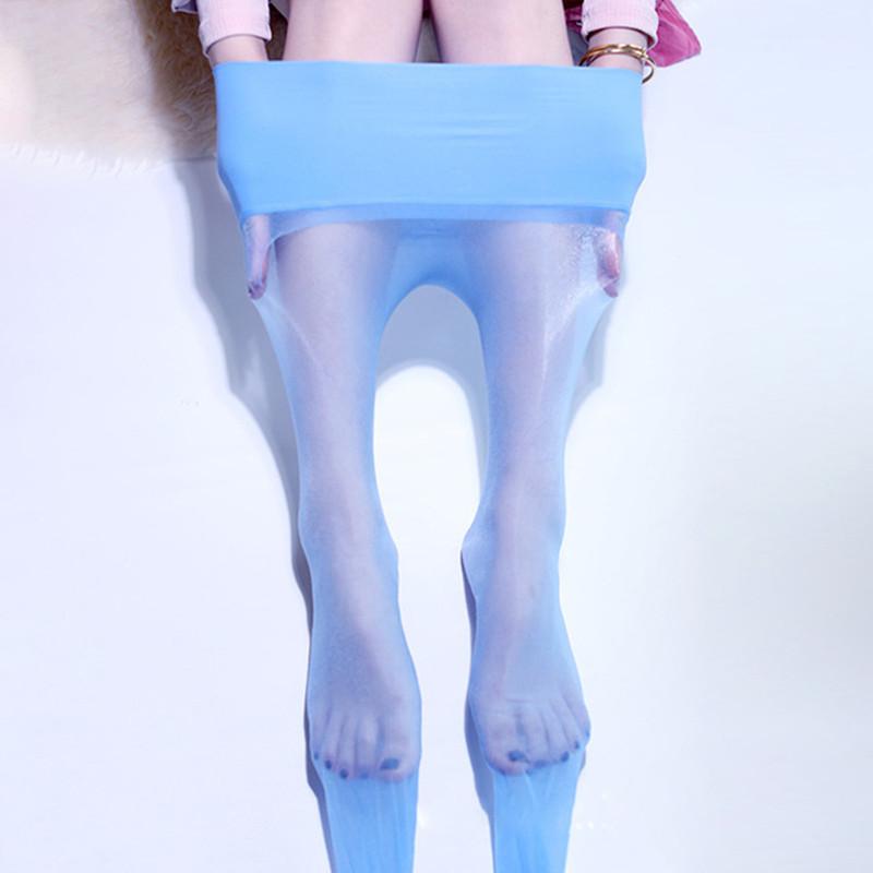 Doiaeskv 5D Women'S Oil Shiny Stocking Sexy Women Seamless Tights Luxury Pantyhose Open Crotch Lingerie Transparent Stockings