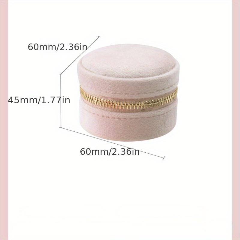 1PC Travel Jewelry Box with Mirror - Round Travel Case for Earrings Necklaces Bracelets, Perfect Gift for Jewelry Lovers