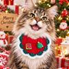 Santa Badge Pet Santa Scarf Crochet Pattern .Knit Kitten Bandana Christmas Cat Bib  Cat Lovers