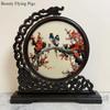 1pc, Su Embroidery Ornaments, Chinese Embroidery Crafts, Double Sided Embroidered Ornament, Solid Wood Desktop Decoration