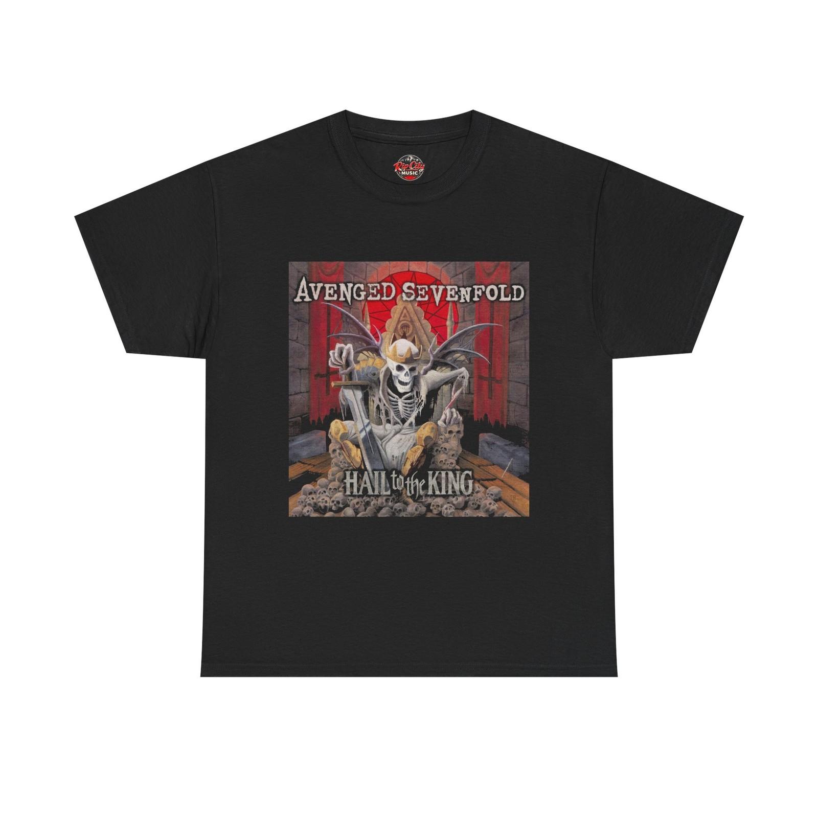 Avenged Sevenfold A7X Hail to the King Album Cover Rock Band Unisex T-Shirt XL