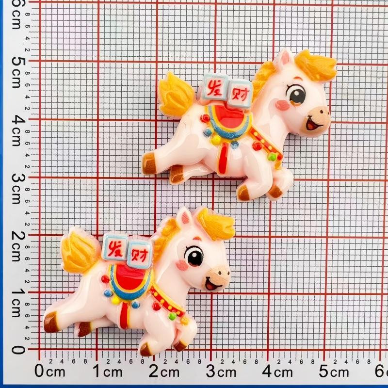 10Pcs Cartoon Diy Resin Accessories Cabochon Flatback Cute Cartoon Pony Embellishments For Diy Jewelry Making Decoration