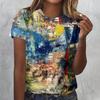 Vintage Oil Painting 3D Print T-Shirts Women Casual O-Neck Short Sleeve T Shirt Harajuku Tees Streetwear Y2k Top Female Clothing