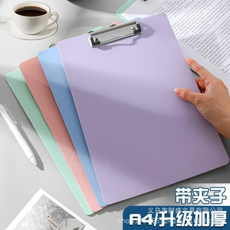 Simples A4 A5 A6 Bill Clipboard Bloco de notas Clip Board Folha solta Caderno Arquivo Grampos de escrita Suporte de papel Material escolar de escritório