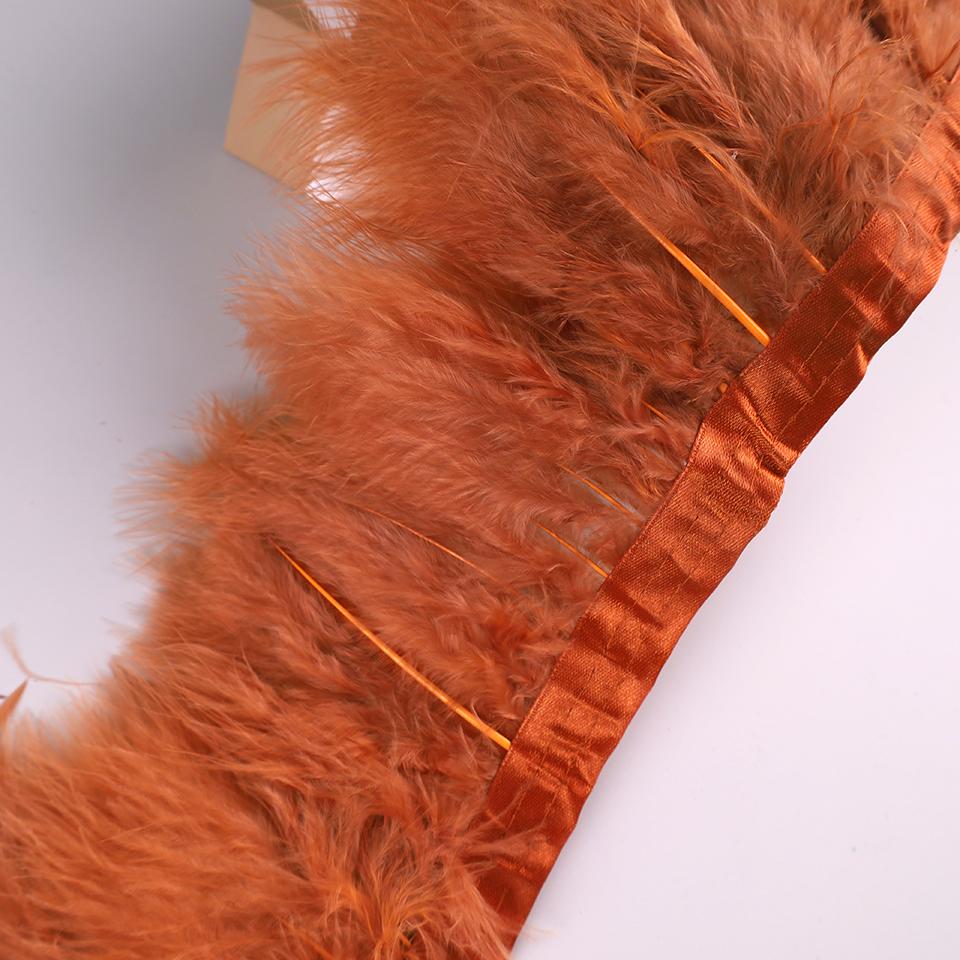 10Meters Marabou Feather Fringe Ribbon Turkey Feathers Trims for Wedding Feather Dress for Decoration Sewing Crafts
