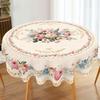 Flower Printed Polyester Tablecloth Country Rooster Washable Rectangle Tablecloth Stain Resistant Waterproof Round Table Cloth