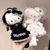 Pure White Wedding Long Leg 15CM Hello Kitty Maid stuffed toy keychain kawaii Ivory Lace skirt lolita Kitty cat Plushies