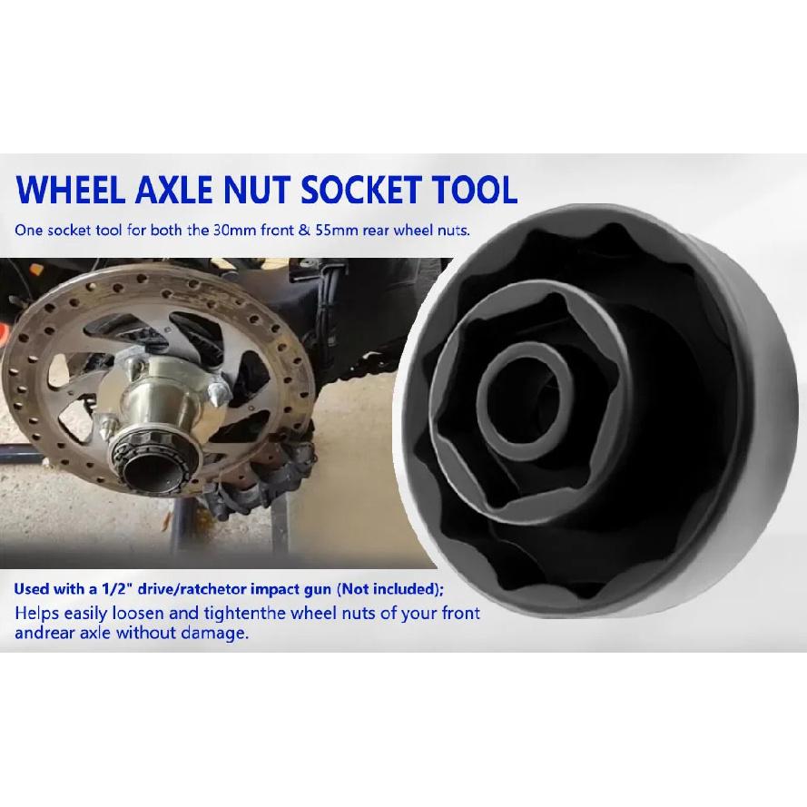 Kit d'outils pour axe de moto Écrou en aluminium avant et arrière pour Ducati 1098, 1198, Multiroad 1200, Panigali 1199, 30mm, 55mm