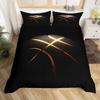 Basketball Comforter Cover Queen Size Sport Dunk Basketball Duvet Covers For Kids Teens, Black Ball Print Bedding Set All Season