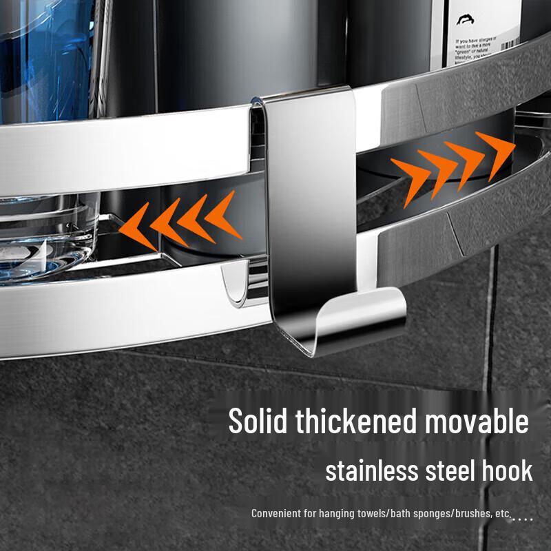 304 Stainless Steel Punch-Free Corner Shower Shelf
