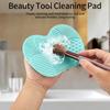 Makeup Brush Cleaning Tools Silicone Scrub Pad with Suction Cup Powder Puff Scrub Pad Beauty Tools Scrub Pad Brush Cleaning Tool