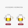 120ml Colorful Handle Glass Tea Cup with Handle – Heat Resistant High Borosilicate Water Cup