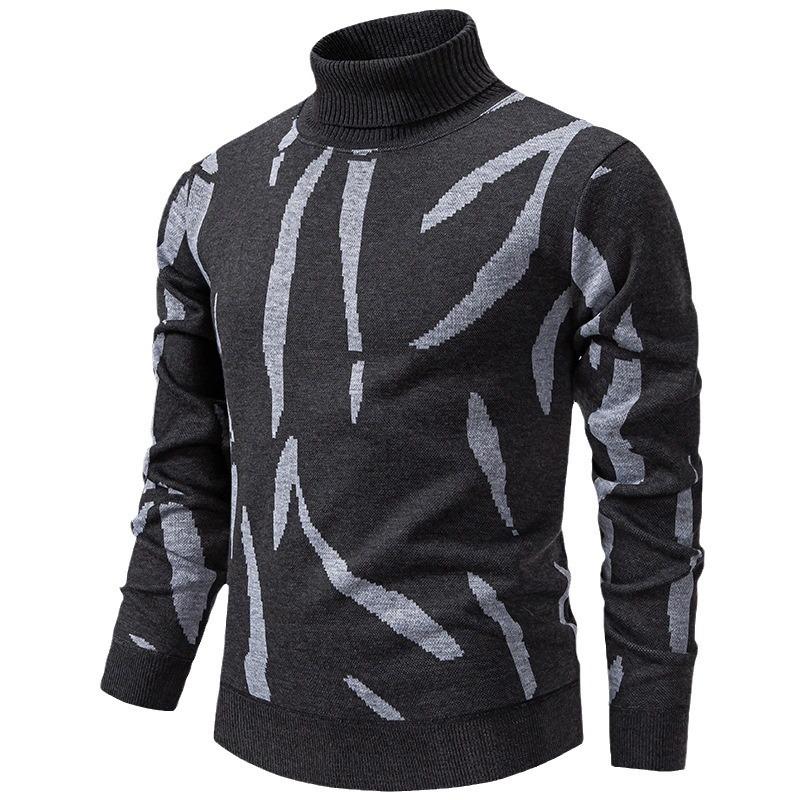 Men S Casual Pullover Fleece Knit Sweater High Neck