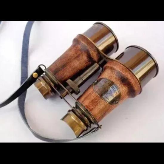 

Бінокль із шкіряною коробкою, морський вікторіанський монокуляр для полювання, спостереження за птахами, найкраще для подарунка