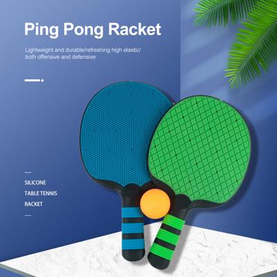 Ping Pong Paddles Silicone Table with Ergonomic Pingpong Training Bat Tennis Racket Handle for Beginner