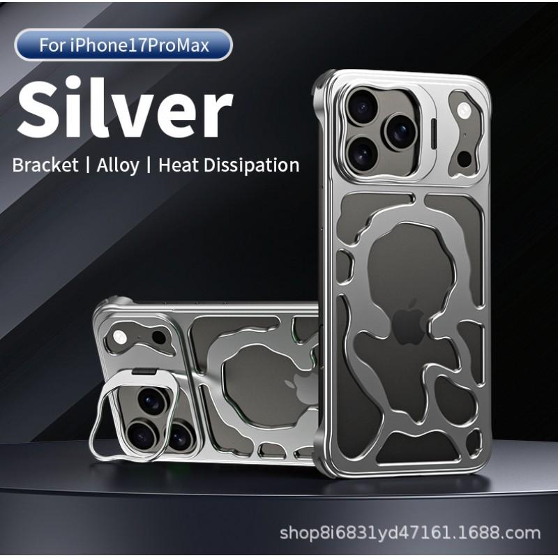 Metal Hollow MagSafe Phone Case IPhone 17 Pro Max Anti-fingerprint Shockproof Cover